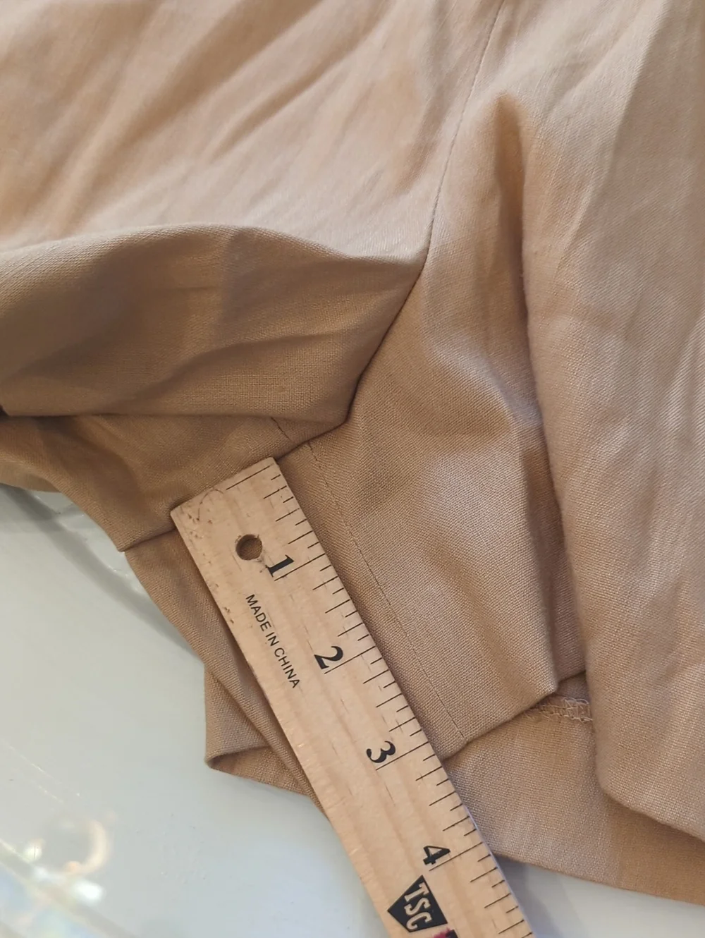 Antonio Melanie Linen Blend Kaki Tan Camel Shades With Pockets Tailored Short 8 - Picture 9 of 15